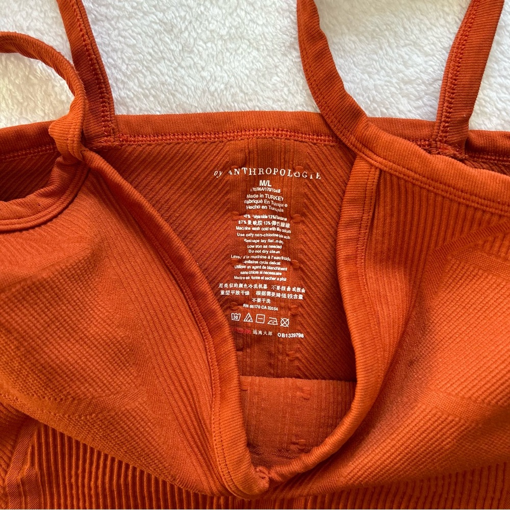Anthropologie Orange Bodysuit - Picture 7 of 7